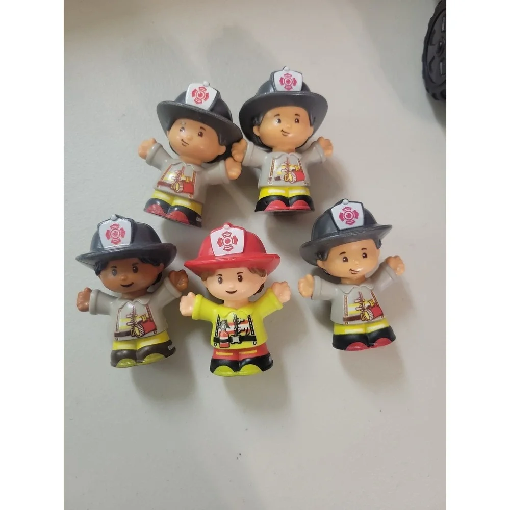 Fisher Price Little People Firetruck toys fireman figures lot